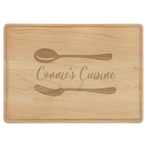 Maple Cutting Board with Drip - Laser Engraved Kitchen