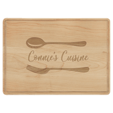 Maple Cutting Board with Drip - Laser Engraved Kitchen