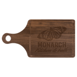 Walnut Cutting Board Paddle Shape with Drip - Laser Engraved Kitchen