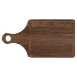 Walnut Cutting Board Paddle Shape with Drip - Laser Engraved Kitchen