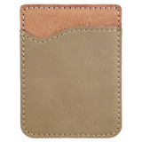 Light Brown with Black Engraving Leatherette Phone Wallet - Laser Engraved Leatherette