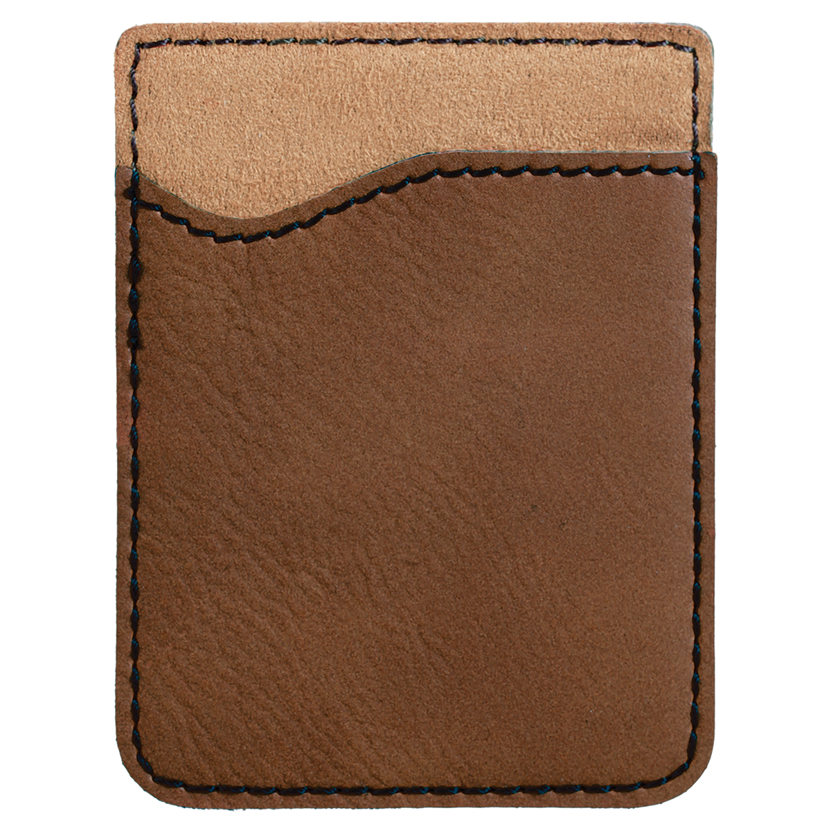 Dark Brown with Black Engraving Leatherette Phone Wallet - Laser Engraved Leatherette