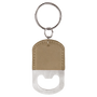 Light Brown with Black Engraving Bottle Opener Keychain - Laser Engraved Drinkware
