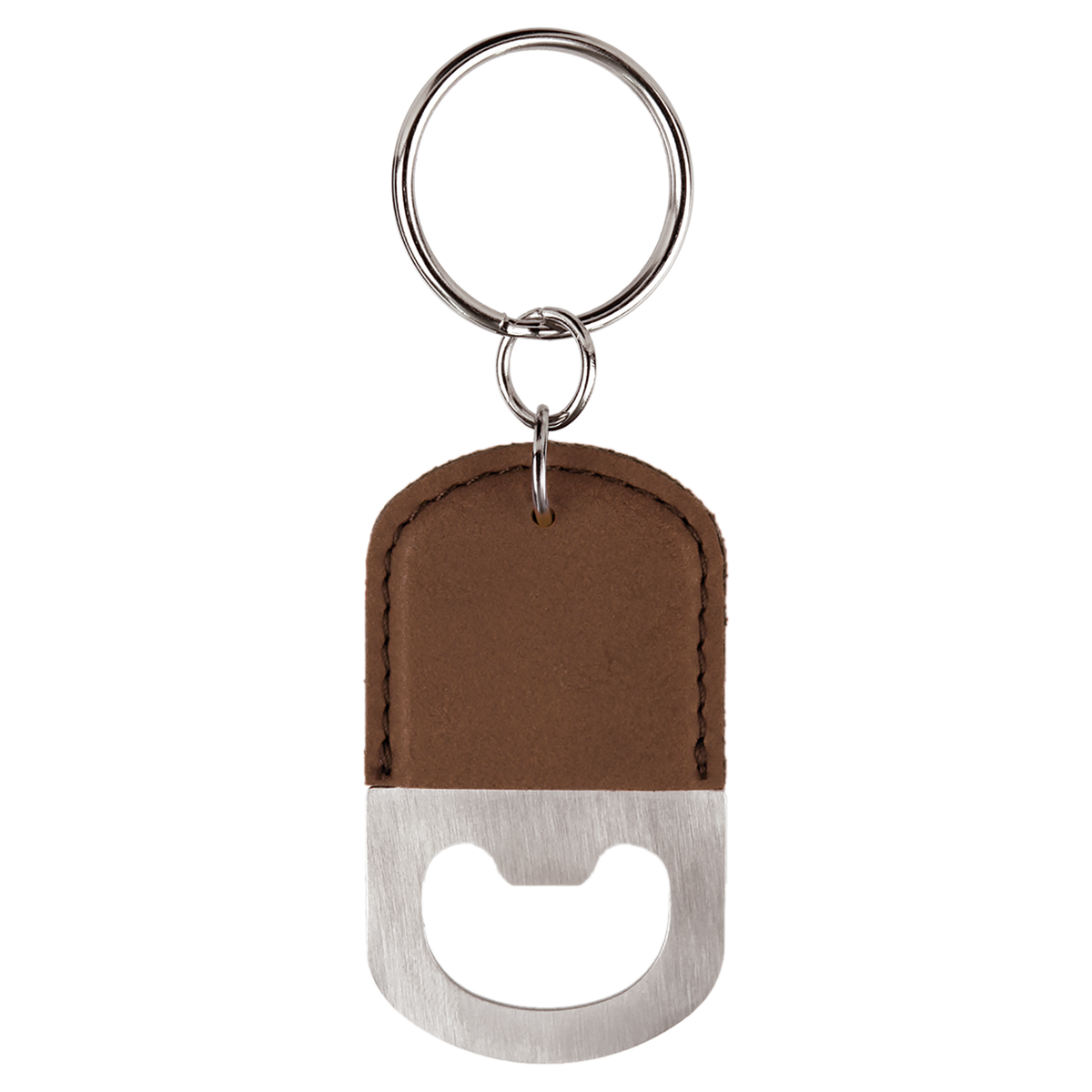 Dark Brown with Black Engraving Bottle Opener Keychain - Laser Engraved Drinkware