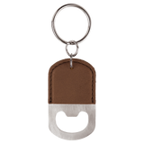 Dark Brown with Black Engraving Bottle Opener Keychain - Laser Engraved Drinkware