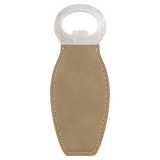 Light Brown with Black Engraving Magnetic Bottle Opener - Laser Engraved Drinkware