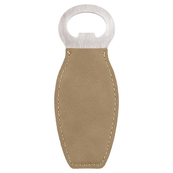 Light Brown with Black Engraving Magnetic Bottle Opener - Laser Engraved Drinkware