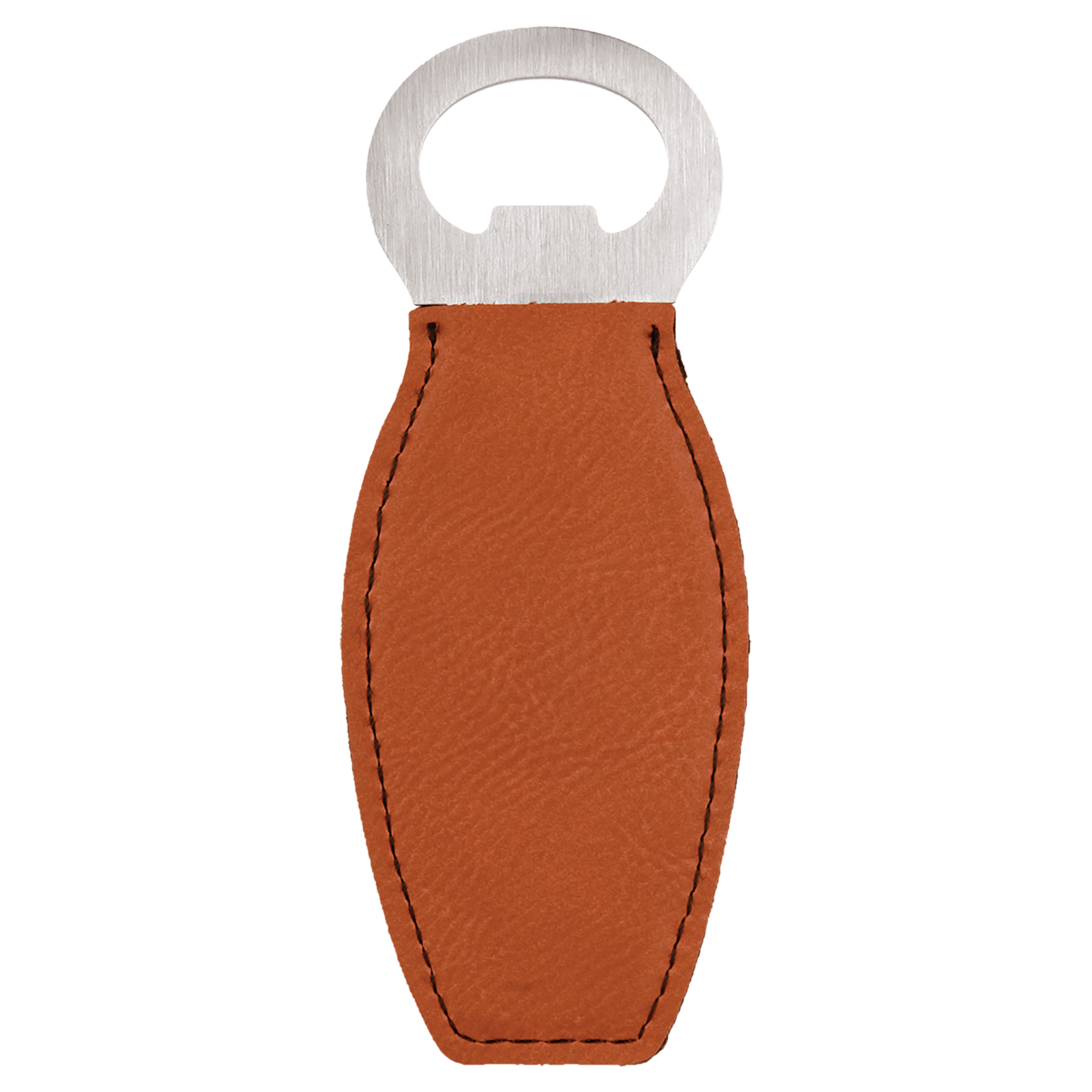 Rawhide with Black Engraving Magnetic Bottle Opener - Laser Engraved Drinkware
