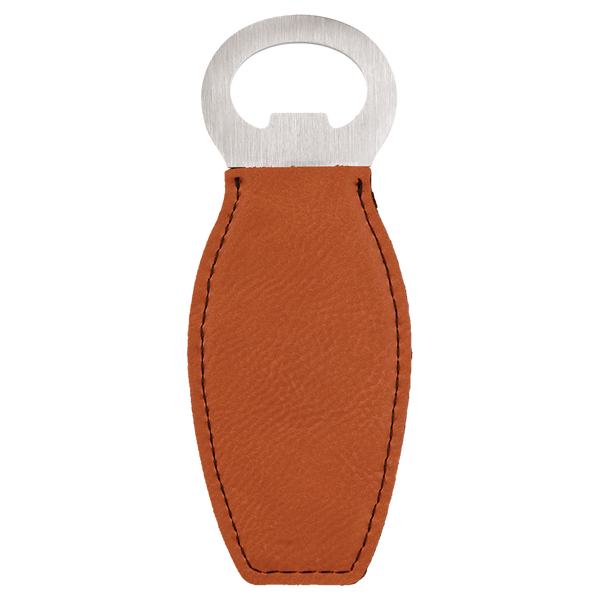 Rawhide with Black Engraving Magnetic Bottle Opener - Laser Engraved Drinkware
