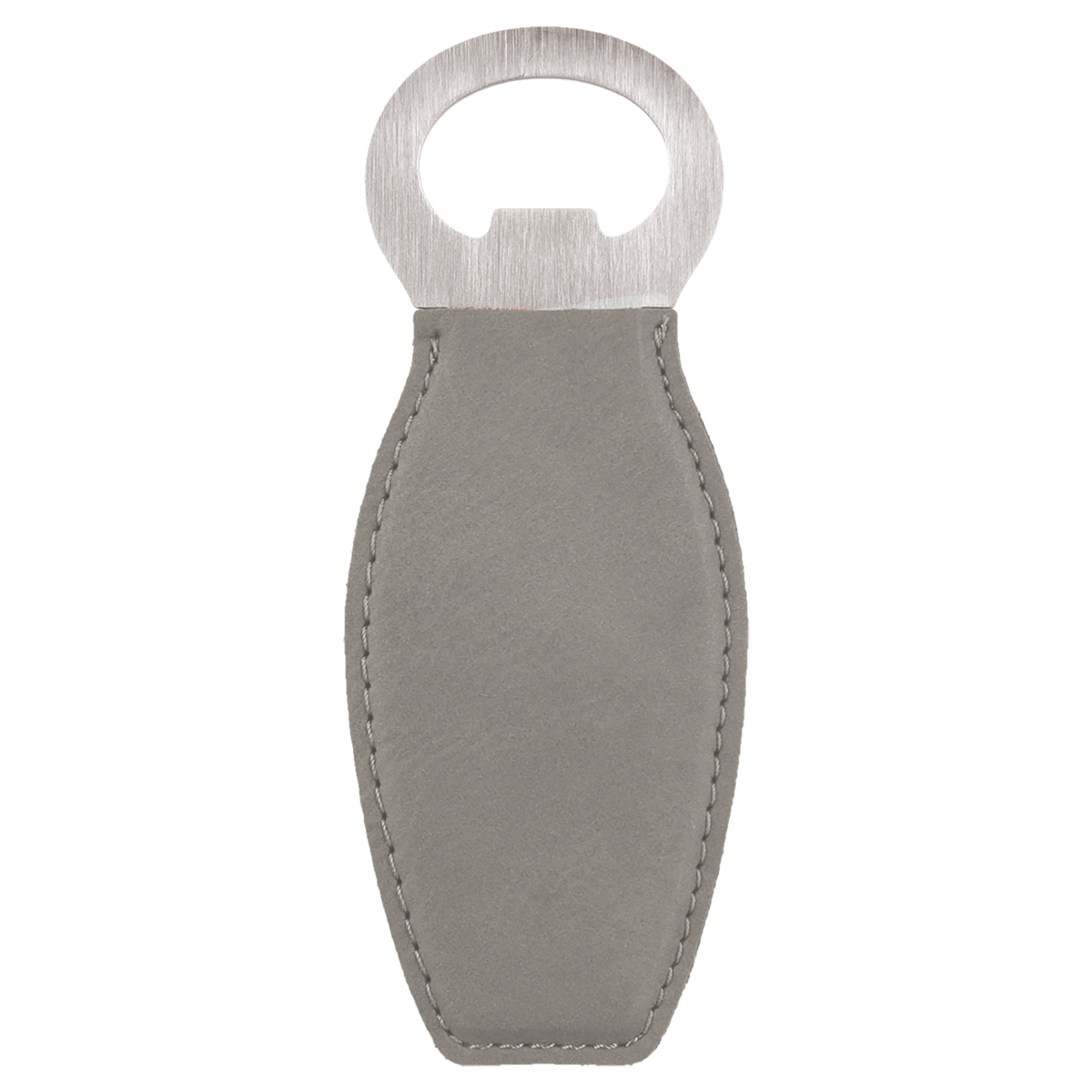 Gray with Black Engraving Magnetic Bottle Opener - Laser Engraved Drinkware