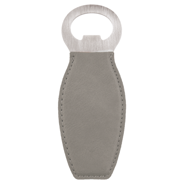 Gray with Black Engraving Magnetic Bottle Opener - Laser Engraved Drinkware