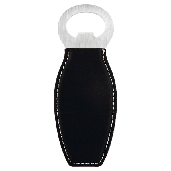 Black with Silver Engraving Magnetic Bottle Opener - Laser Engraved Drinkware