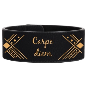 Cuff Bracelet - Laser Engraved Leatherette