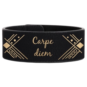 Cuff Bracelet - Laser Engraved Leatherette