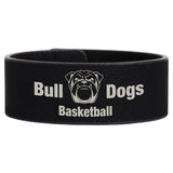 Black with Silver Engraving Cuff Bracelet - Laser Engraved Leatherette