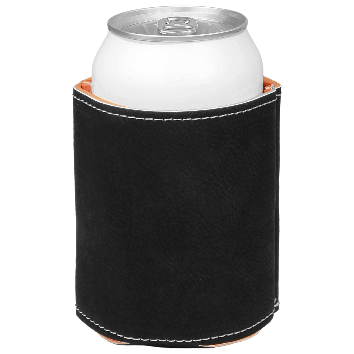Black/Silver Beverage Holder - Laser Engraved Corporate Gift