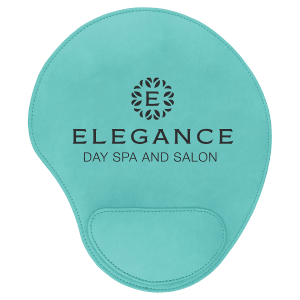 Teal with Black Engraving Mouse Pad - Laser Engraved Leatherette