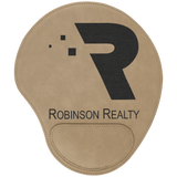 Light Brown with Black Engraving Mouse Pad - Laser Engraved Leatherette