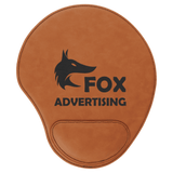 Rawhide with Black Engraving Mouse Pad - Laser Engraved Leatherette