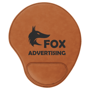 Rawhide with Black Engraving Mouse Pad - Laser Engraved Leatherette