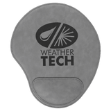 Gray with Black Engraving Mouse Pad - Laser Engraved Leatherette