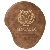 Rustic with Gold Engraving Mouse Pad - Laser Engraved Leatherette