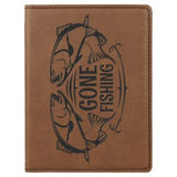 Dark Brown with Black Engraving Passport Holder - Laser Engraved Leatherette