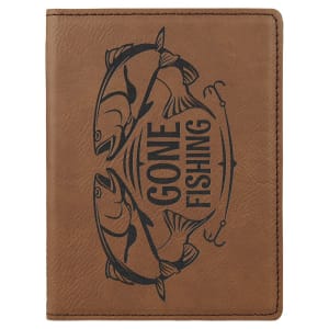 Dark Brown with Black Engraving Passport Holder - Laser Engraved Leatherette