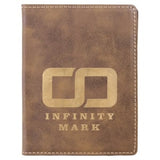 Rustic with Gold Engraving Passport Holder - Laser Engraved Leatherette