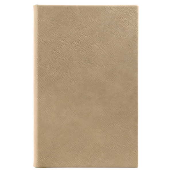 Light Brown with Black Engraving Journal with Lined Notepad - Laser Engraved Leatherette