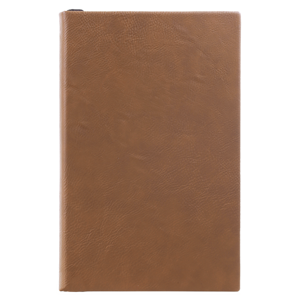 Dark Brown with Black Engraving Journal with Lined Notepad - Laser Engraved Leatherette