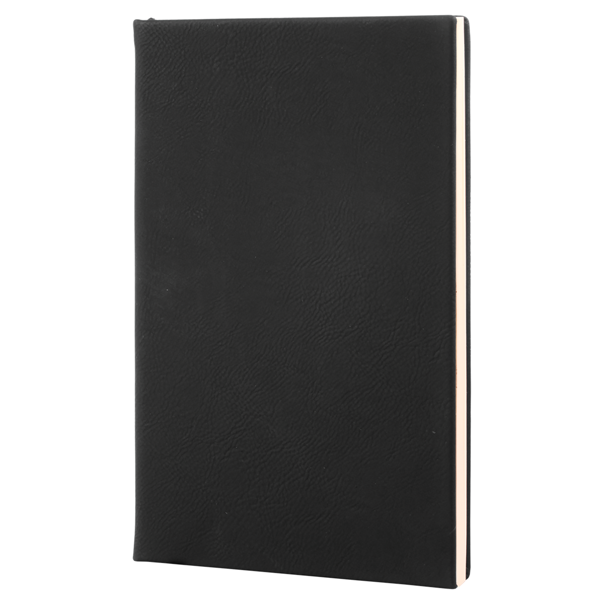 Black with Gold Engraving Journal with Lined Notepad - Laser Engraved Leatherette