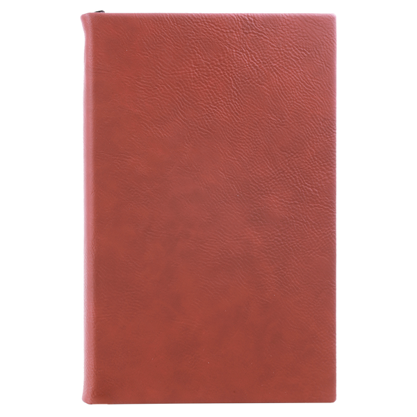 Rose with Black Engraving Journal with Lined Notepad - Laser Engraved Leatherette