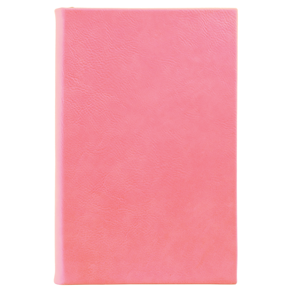 Pink with Black Engraving Journal with Lined Notepad - Laser Engraved Leatherette