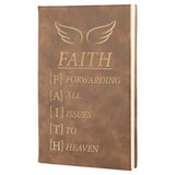 Rustic with Gold Engraving Journal with Lined Notepad - Laser Engraved Leatherette