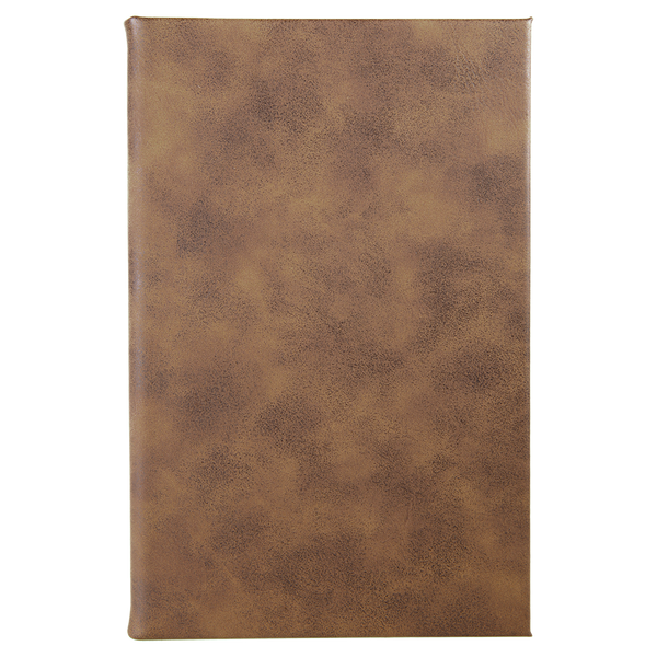 Rustic with Gold Engraving Journal with Lined Notepad - Laser Engraved Leatherette