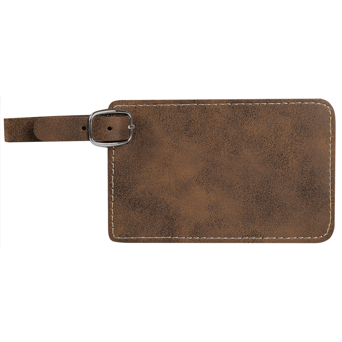 Rustic with Gold Engraving Luggage Tag - Laser Engraved Leatherette