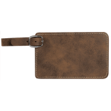 Rustic with Gold Engraving Luggage Tag - Laser Engraved Leatherette