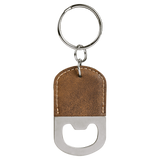 Rustic with Gold Engraving Bottle Opener Keychain - Laser Engraved Drinkware