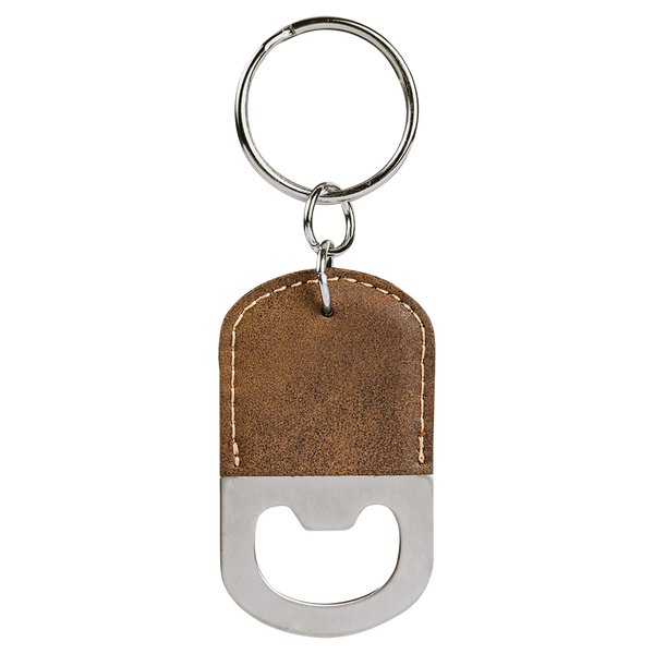 Rustic with Gold Engraving Bottle Opener Keychain - Laser Engraved Drinkware
