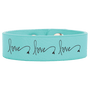 Teal Youth Cuff Bracelet - Laser Engraved Leatherette