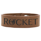 Dark-Brown Youth Cuff Bracelet - Laser Engraved Leatherette