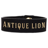 Black with Gold Engraving Youth Cuff Bracelet - Laser Engraved Leatherette