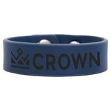 Blue with Black Engraving Youth Cuff Bracelet - Laser Engraved Leatherette