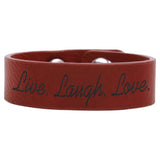 Rose Youth Cuff Bracelet - Laser Engraved Leatherette