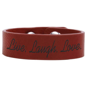 Rose Youth Cuff Bracelet - Laser Engraved Leatherette