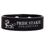 Black with Silver Engraving Youth Cuff Bracelet - Laser Engraved Leatherette