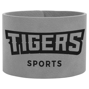 Gray with Black Engraving Cuff Bracelet - Laser Engraved Leatherette