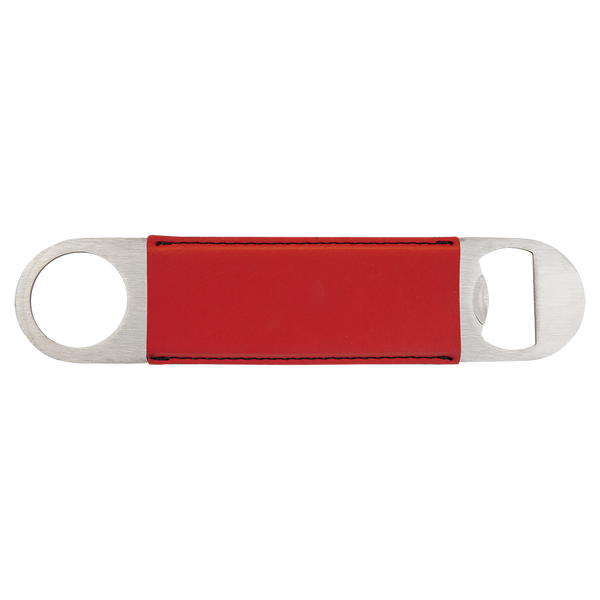 Red with Black Engraving Bottle Opener - Laser Engraved Drinkware
