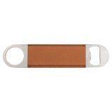 Rawhide with Black Engraving Bottle Opener - Laser Engraved Drinkware